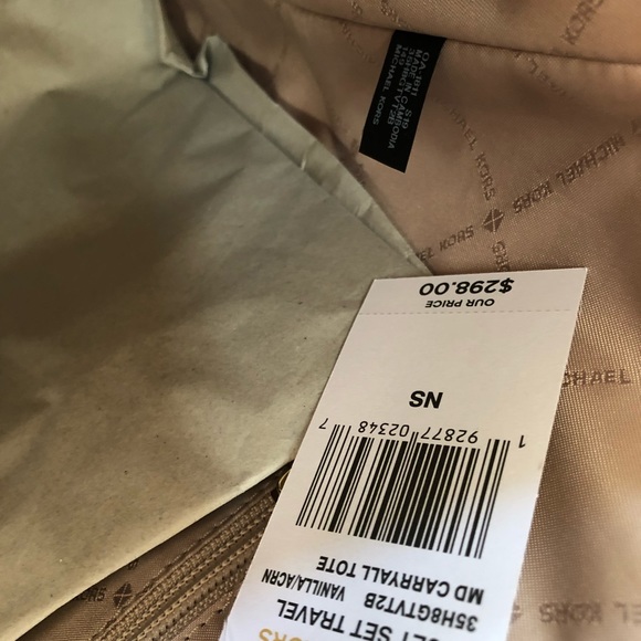 3pcs Michael Kors md carryall tote l&wallet&pom - Picture 4 of 8